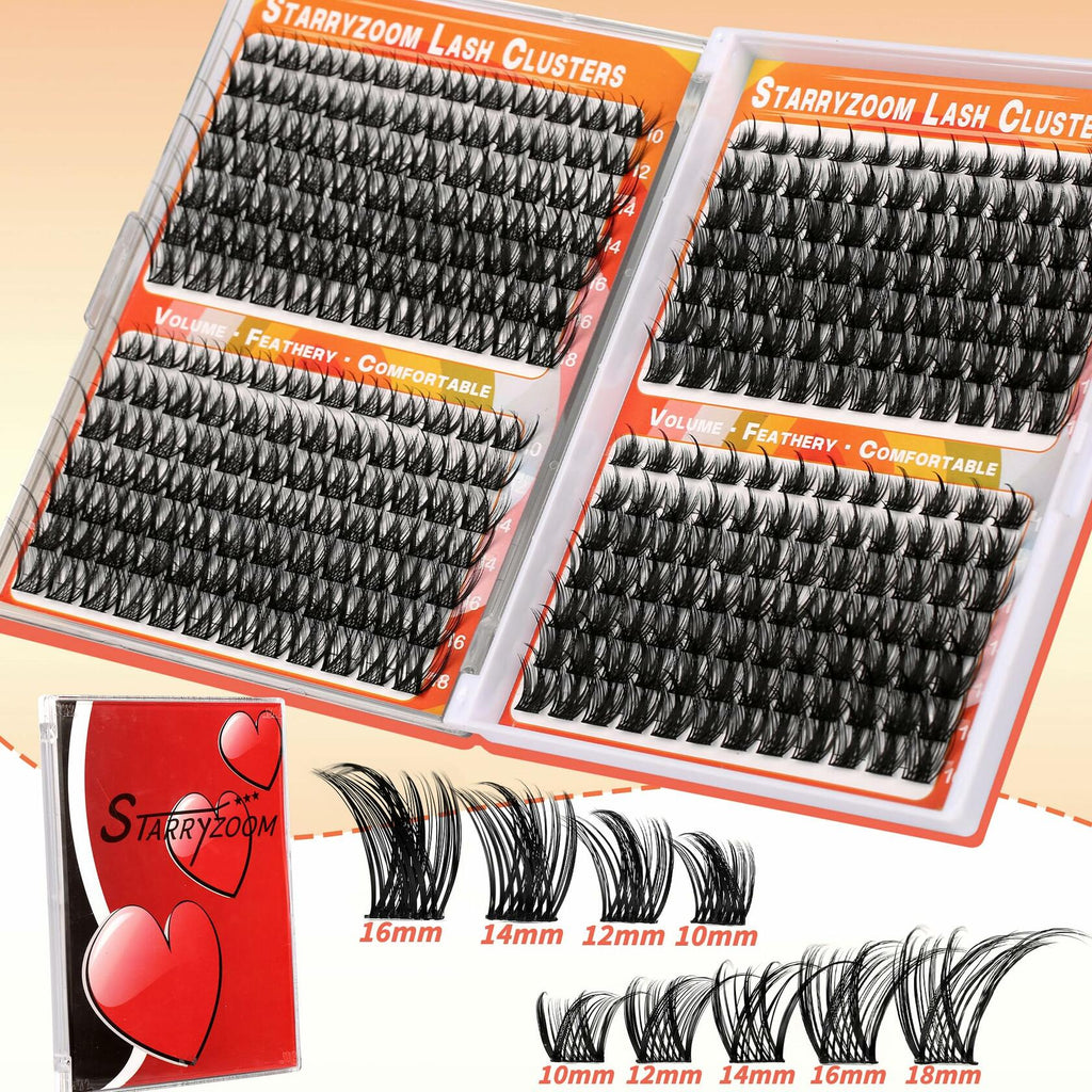 Starryzoom Lash Clusters Book Wispy Flull Volume Spiky Doe-Eye Manga Cluster