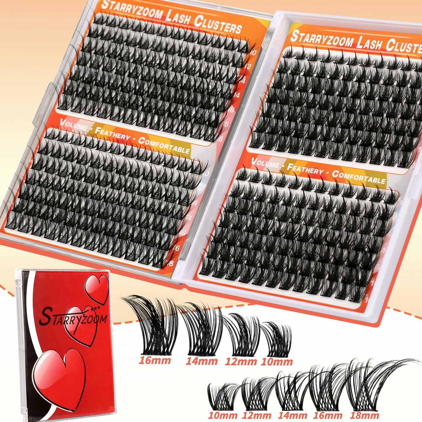 Starryzoom Lash Clusters Book Wispy Flull Volume Spiky Doe-Eye Manga Cluster