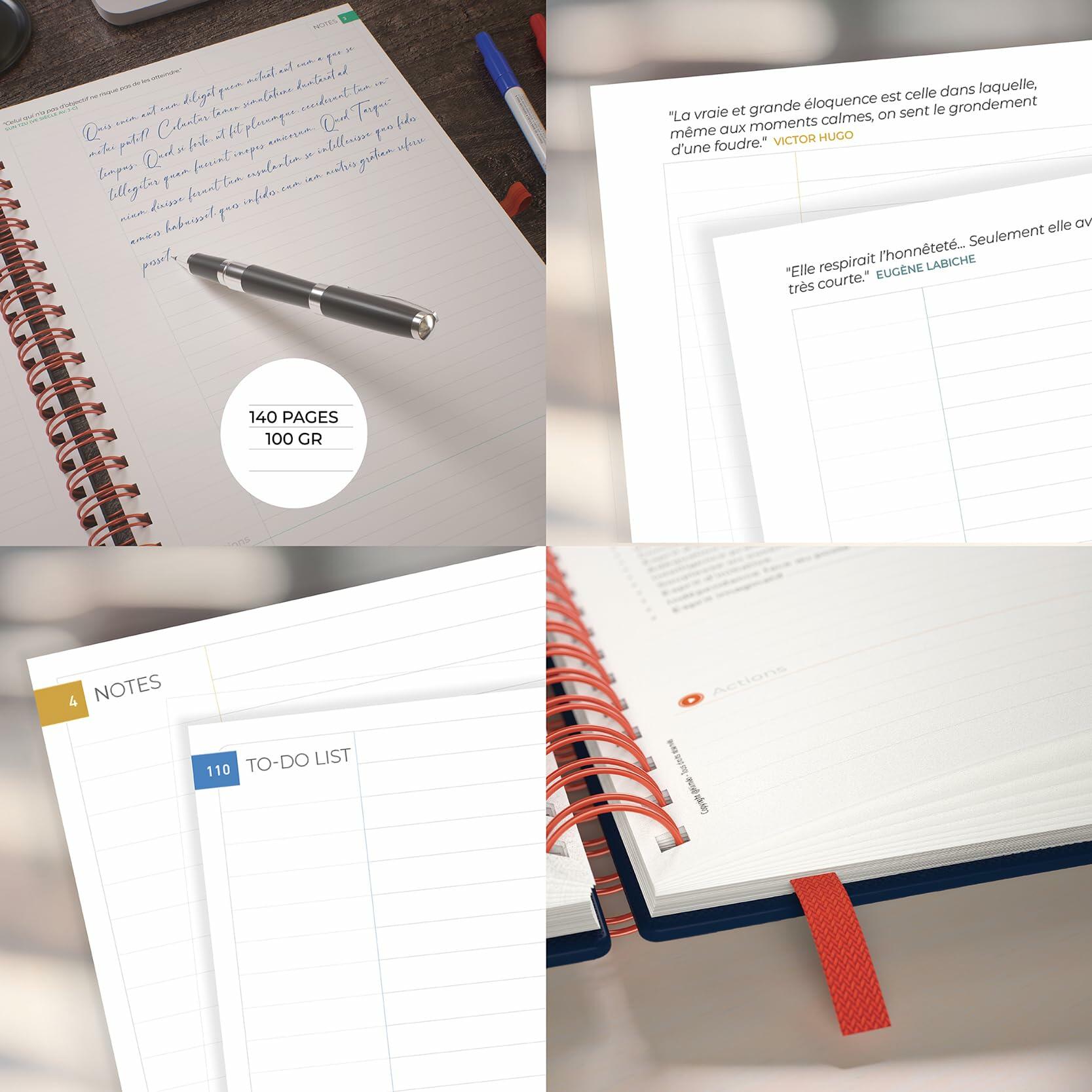 KIIMEO Premium Notebook B5 140 Pages 1 Erasable Page Felt-tip Pen Included