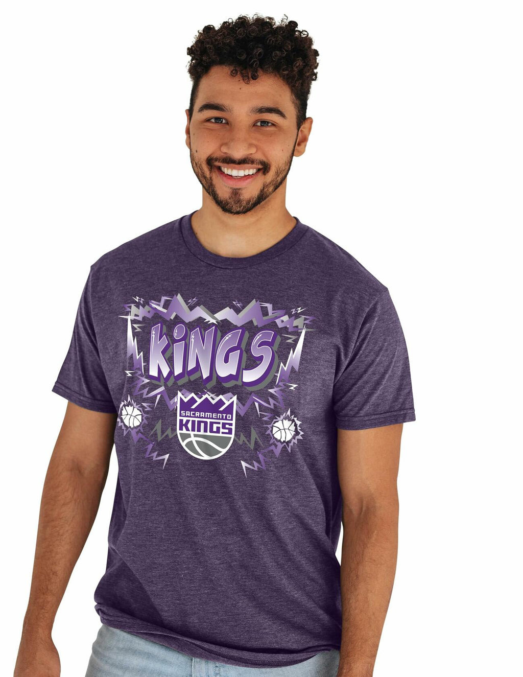 Sacramento Kings NBA Officially Licensed Heathered Team Color T-Shirt Size XXL