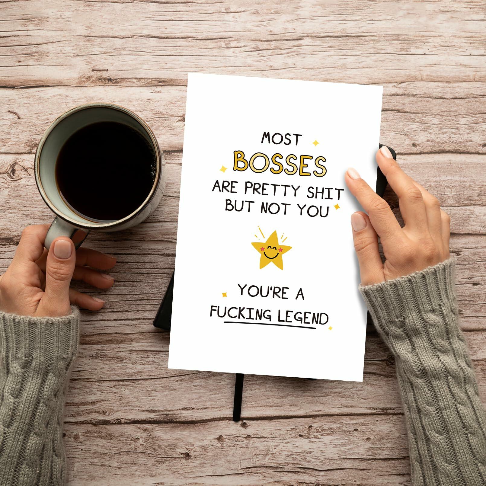Ogeby Funny Boss Day Card for Him & Her | Humorous Appreciation Gift