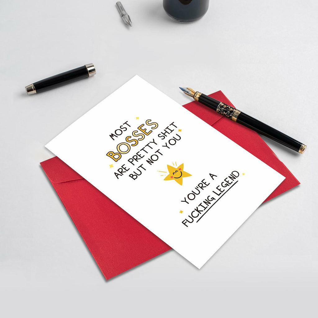 Ogeby Funny Boss Day Card for Him & Her | Humorous Appreciation Gift