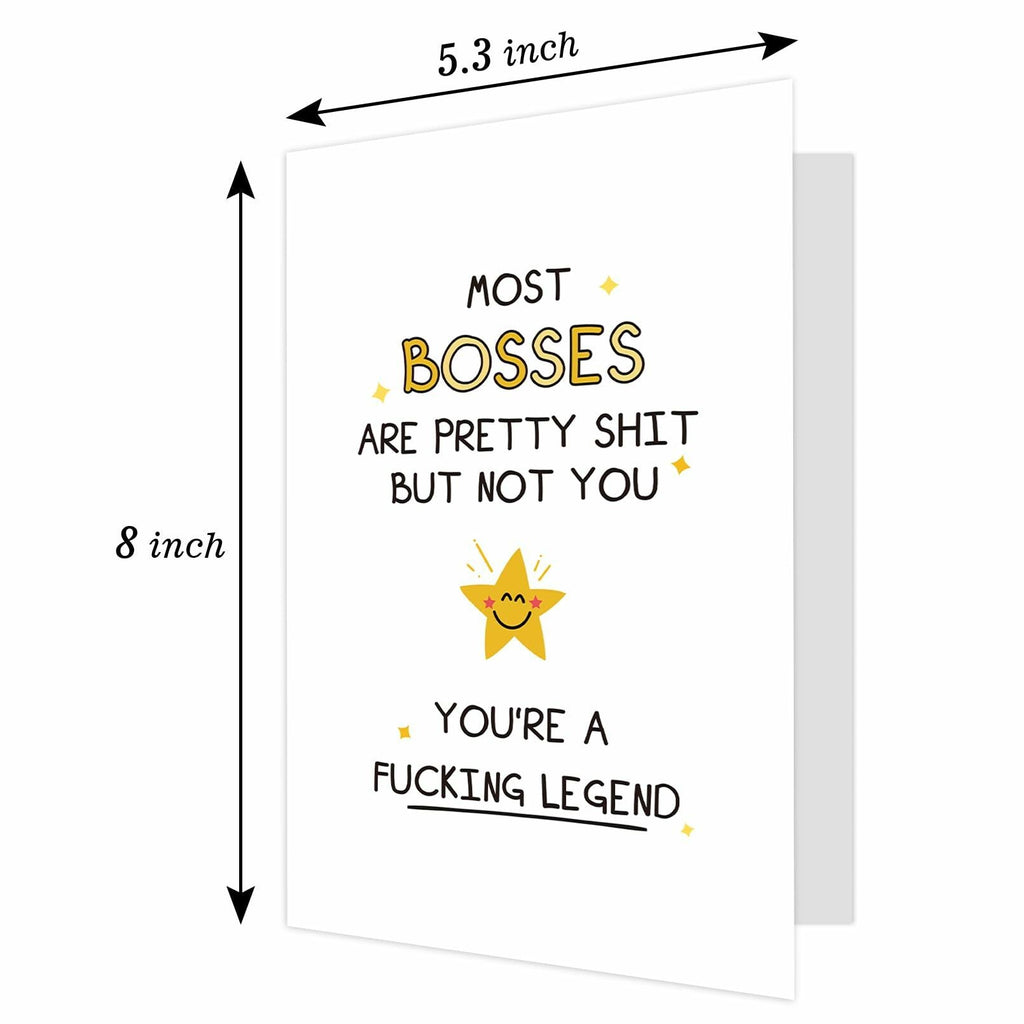 Ogeby Funny Boss Day Card for Him & Her | Humorous Appreciation Gift