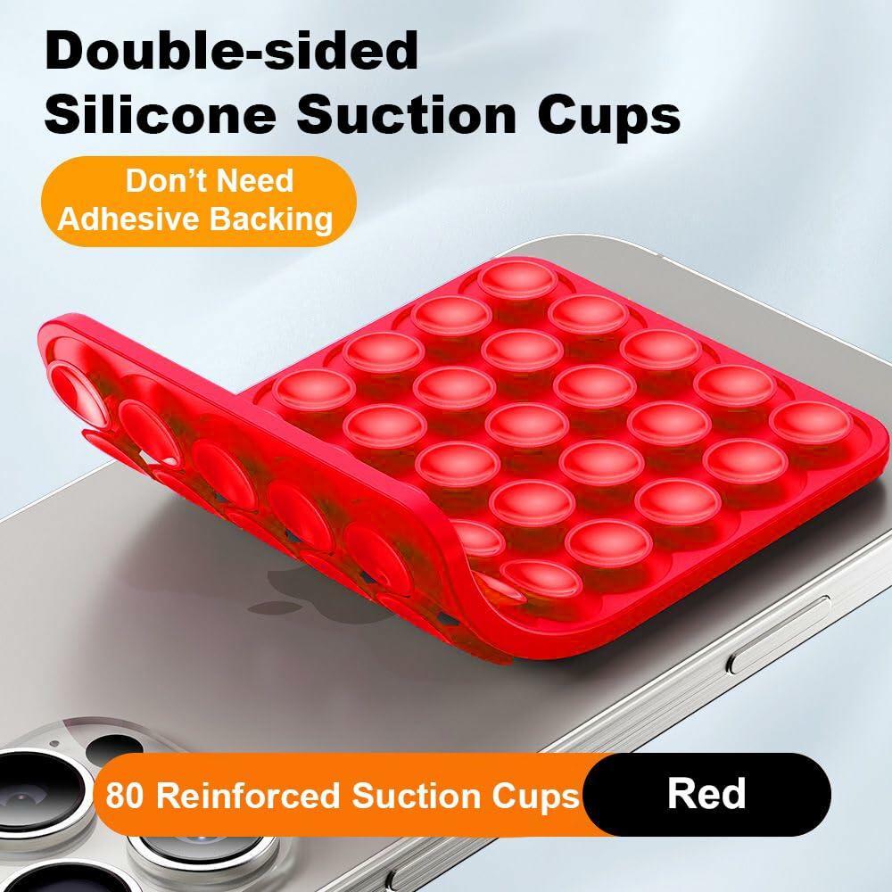 YZLELEQ Silicone Suction Phone Holder Double-Sided Mount Pink iPhone Android