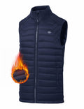 MoFiz Men’s Puffer Vest Winter Active Zipper Sleeveless Jacket Navy XX-Large