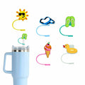5Pcs Silicone Straw Cap Covers for Stanley Cup 30oz 40oz Reusable Tips