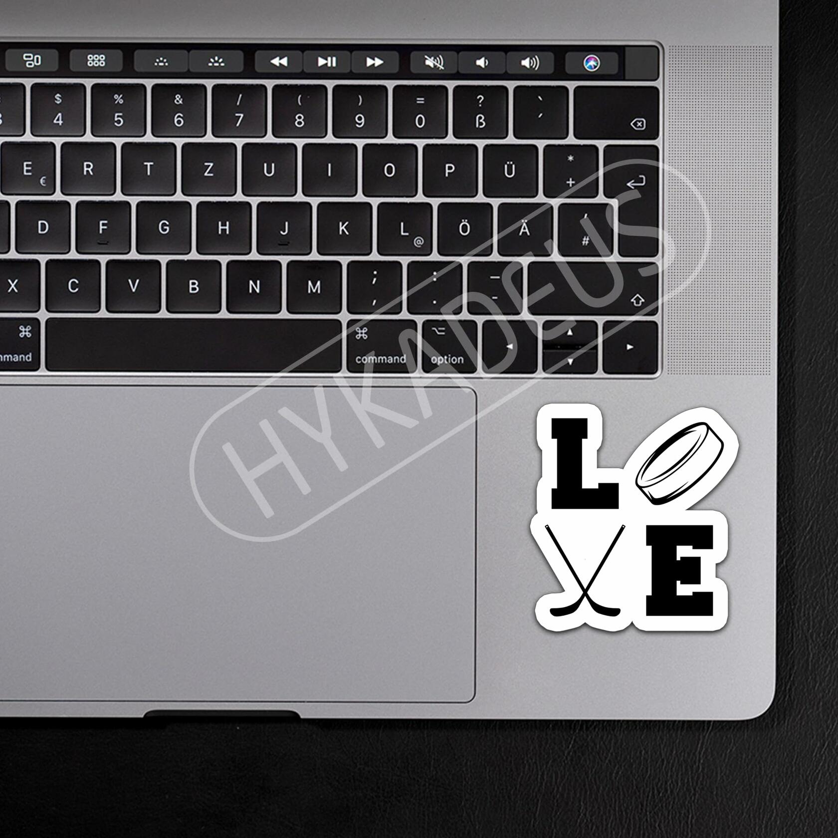 Love Hockey Stickers 3pcs Waterproof Vinyl Decals Laptop Bottle Helmet