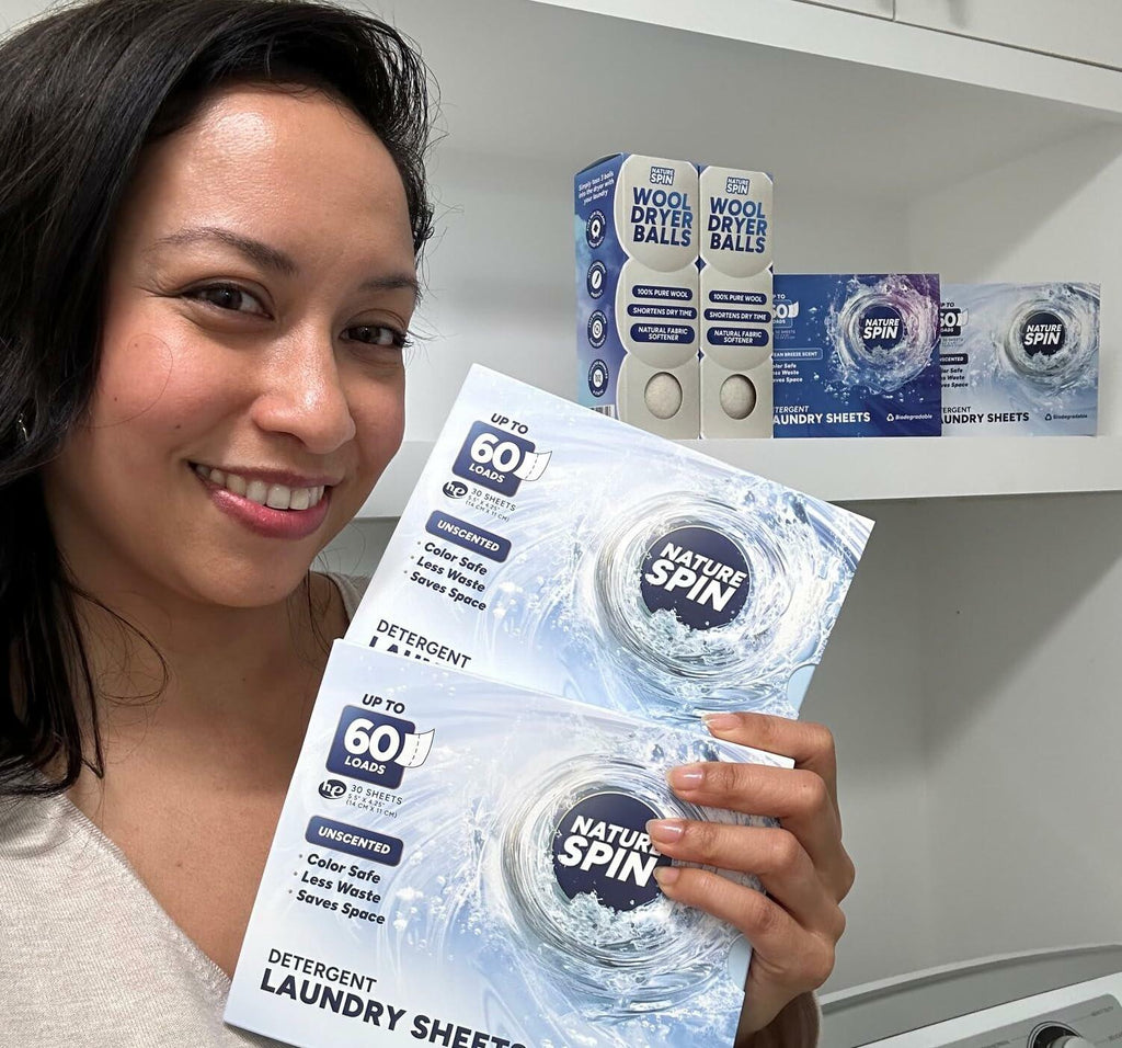 Nature Spin Eco Laundry Detergent Sheets Unscented 30 Count Pack