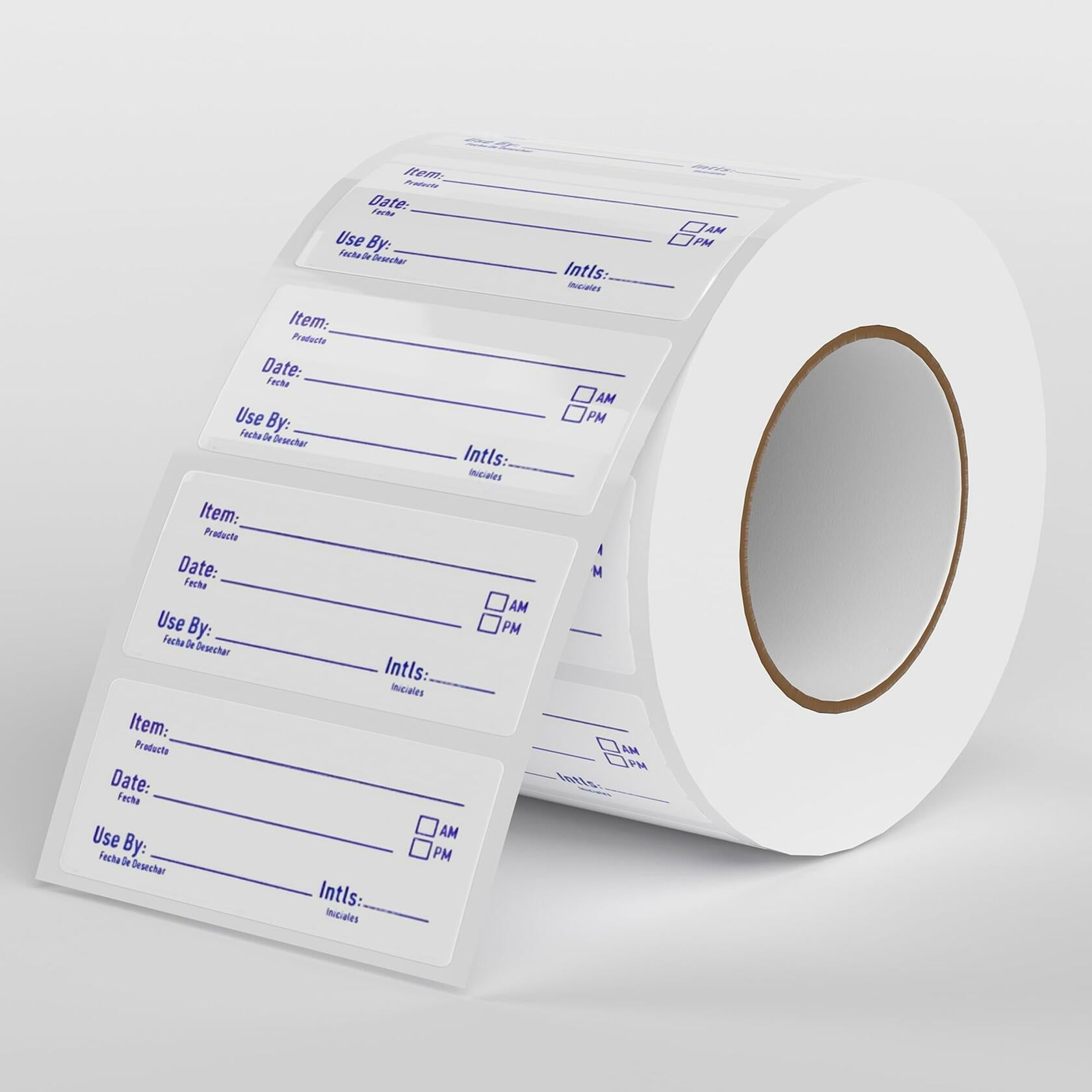 HSDCO Food Container Labels 2x1 Removable Freezer Stickers Blue 500pcs