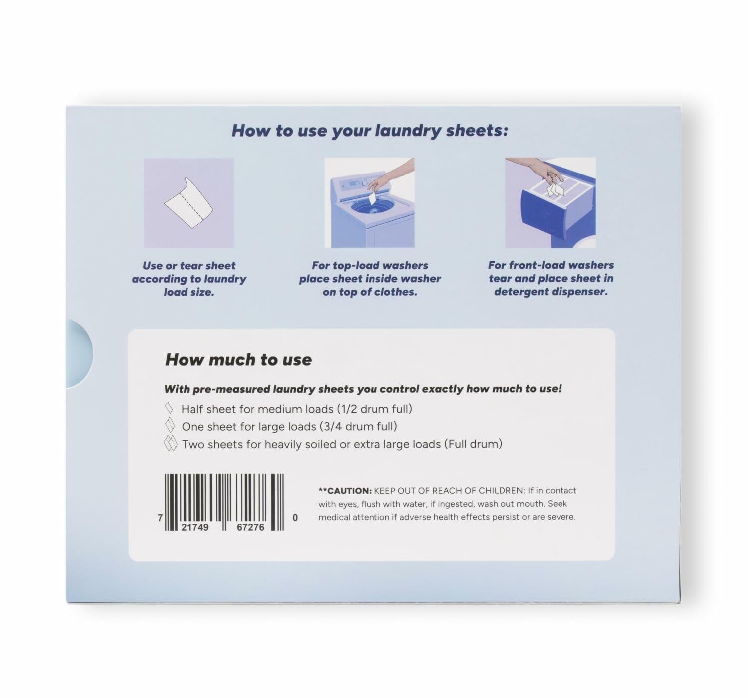 Nature Spin Eco Laundry Detergent Sheets Unscented 30 Count Pack