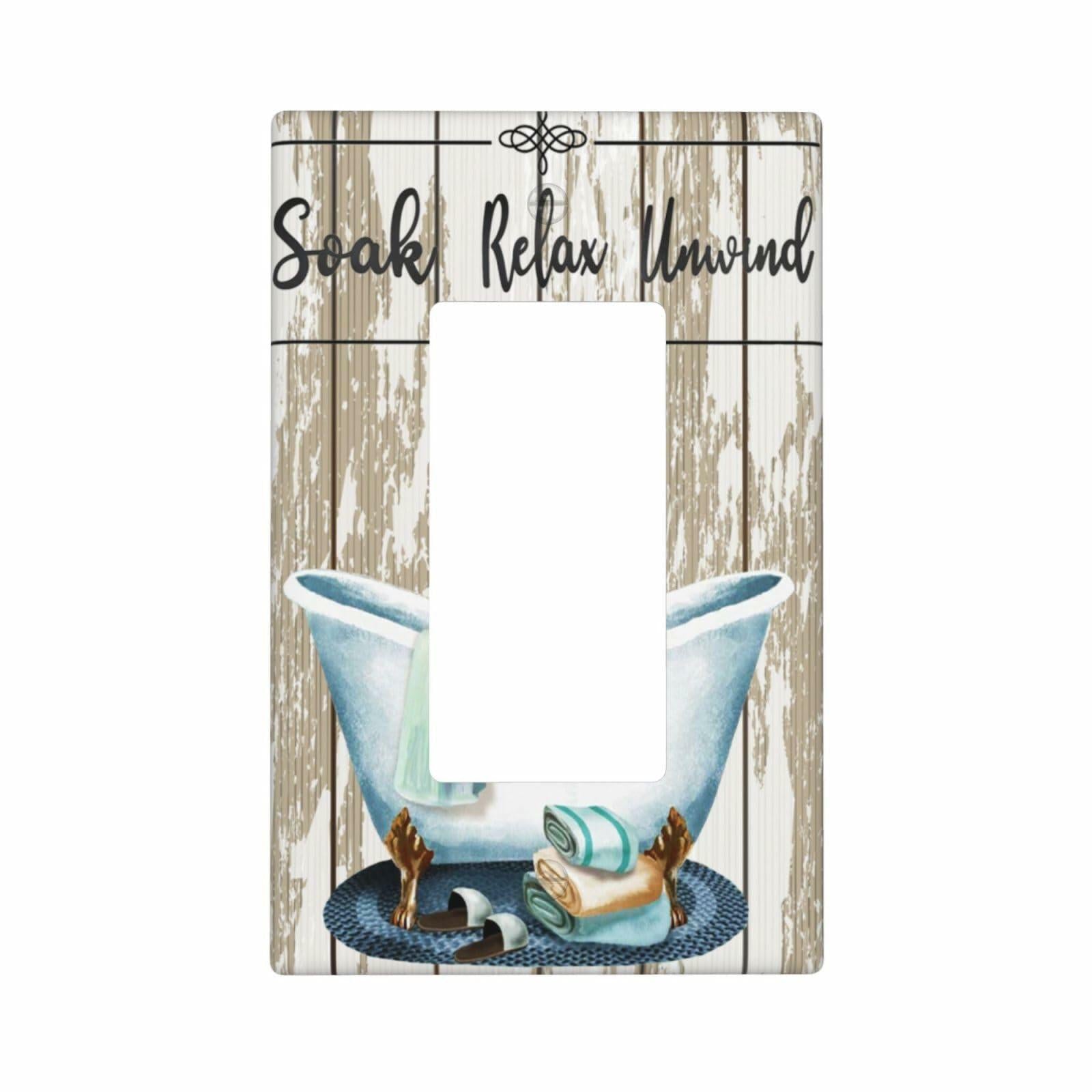 OHZOLLAN Inspirational Quote Rustic Barn Wood Single Rocker Light Switch Cover