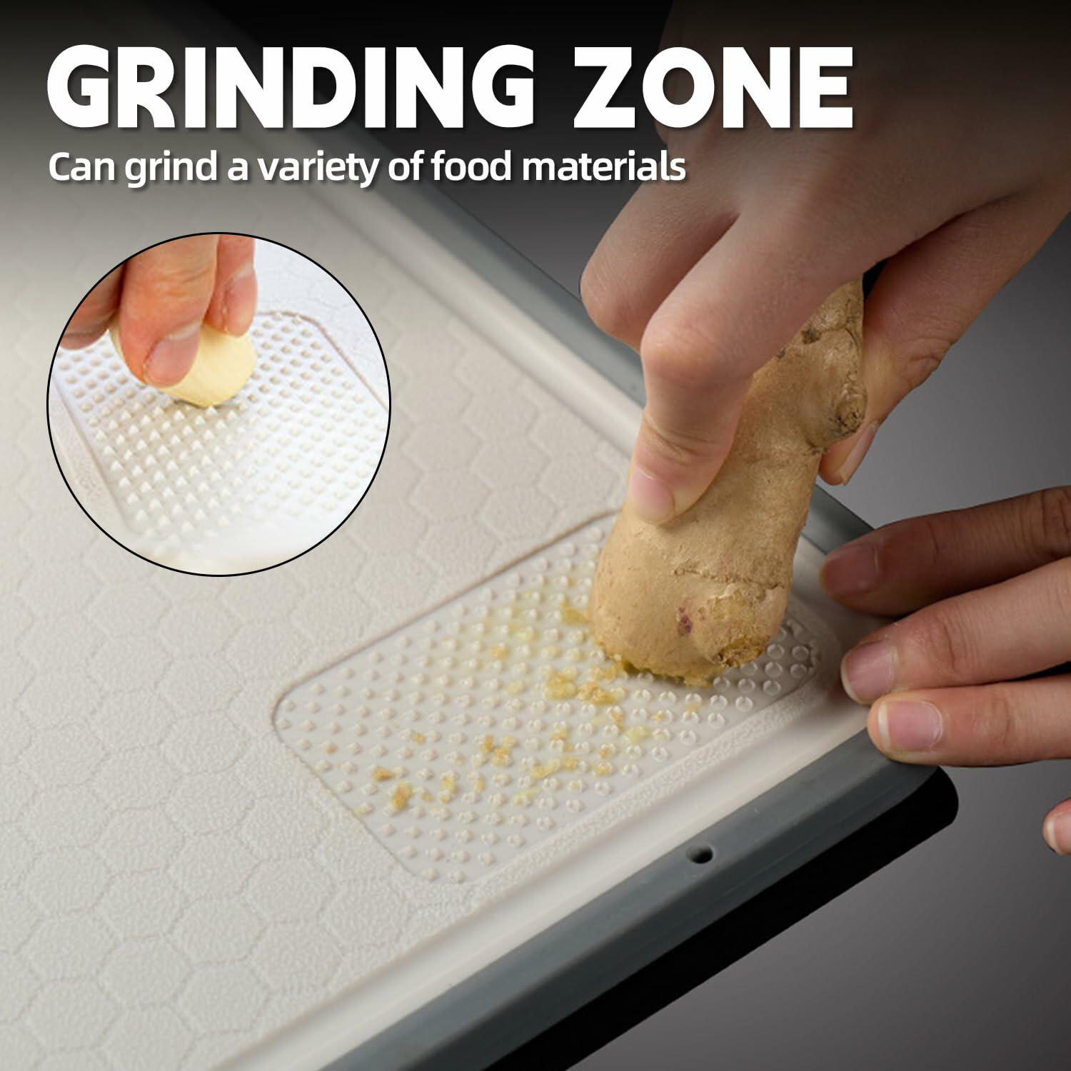 AOWBCGD Titanium Double Sided Stainless Steel Cutting Board 14x9.8