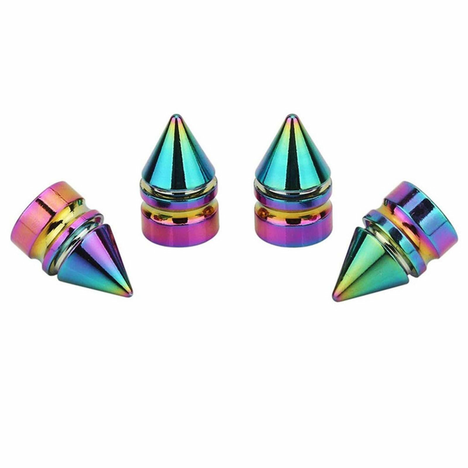 ACCRETION Aluminium Impale Spike Valve Stem Caps Colorful 4 Pack