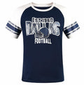 Fansamer Mens Vintage Striped City Football Tee White Navy Size XXL