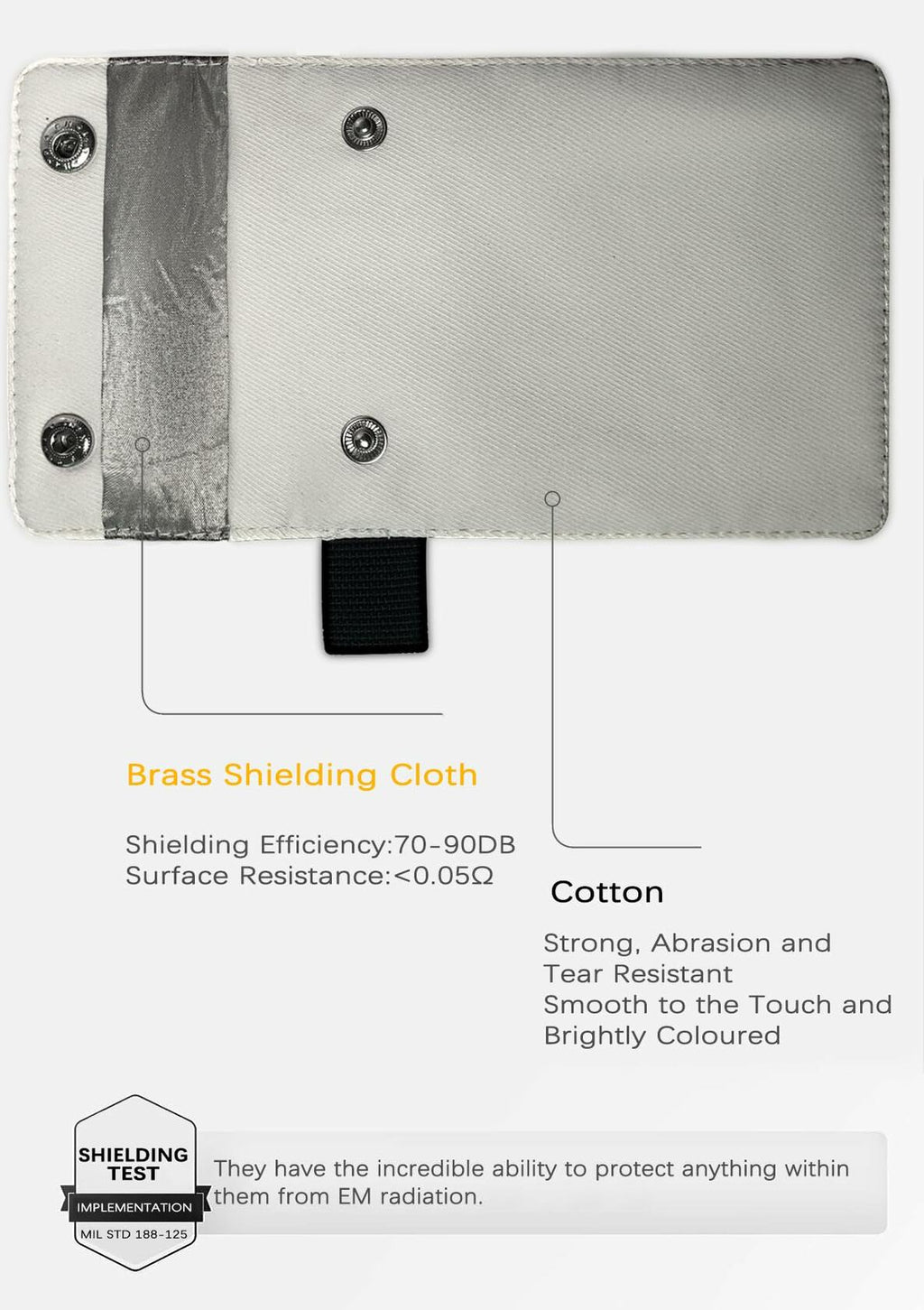 Faraday Bag for Key Fob RFID Signal Blocking Car Key Protector White