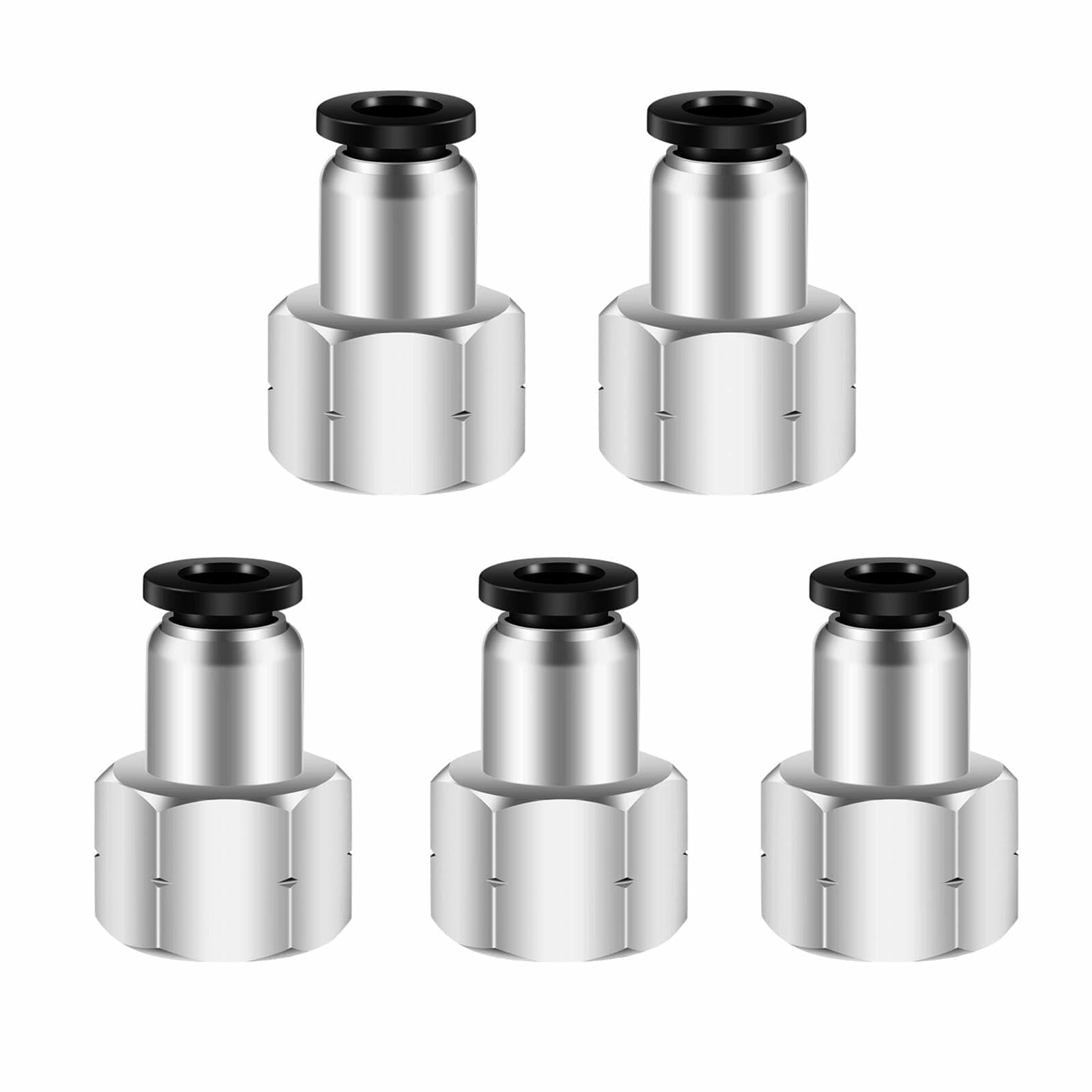 QITUO Push to Connect Fittings 8mm x 1/4 NPT Male Straight 15 Pcs