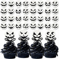 Amyhill Halloween Ghost Cupcake Toppers Rings 48 Pack Party Supplies