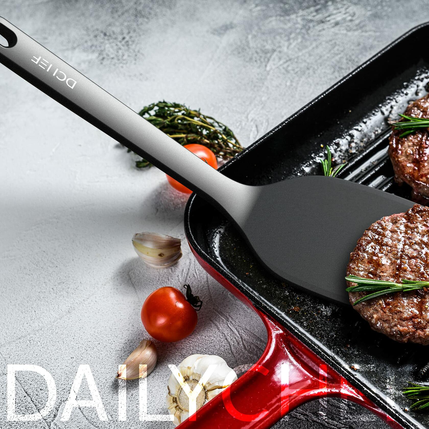 Dailychef Large Silicone Turner Spatula 600°F Heat Resistant Nonstick