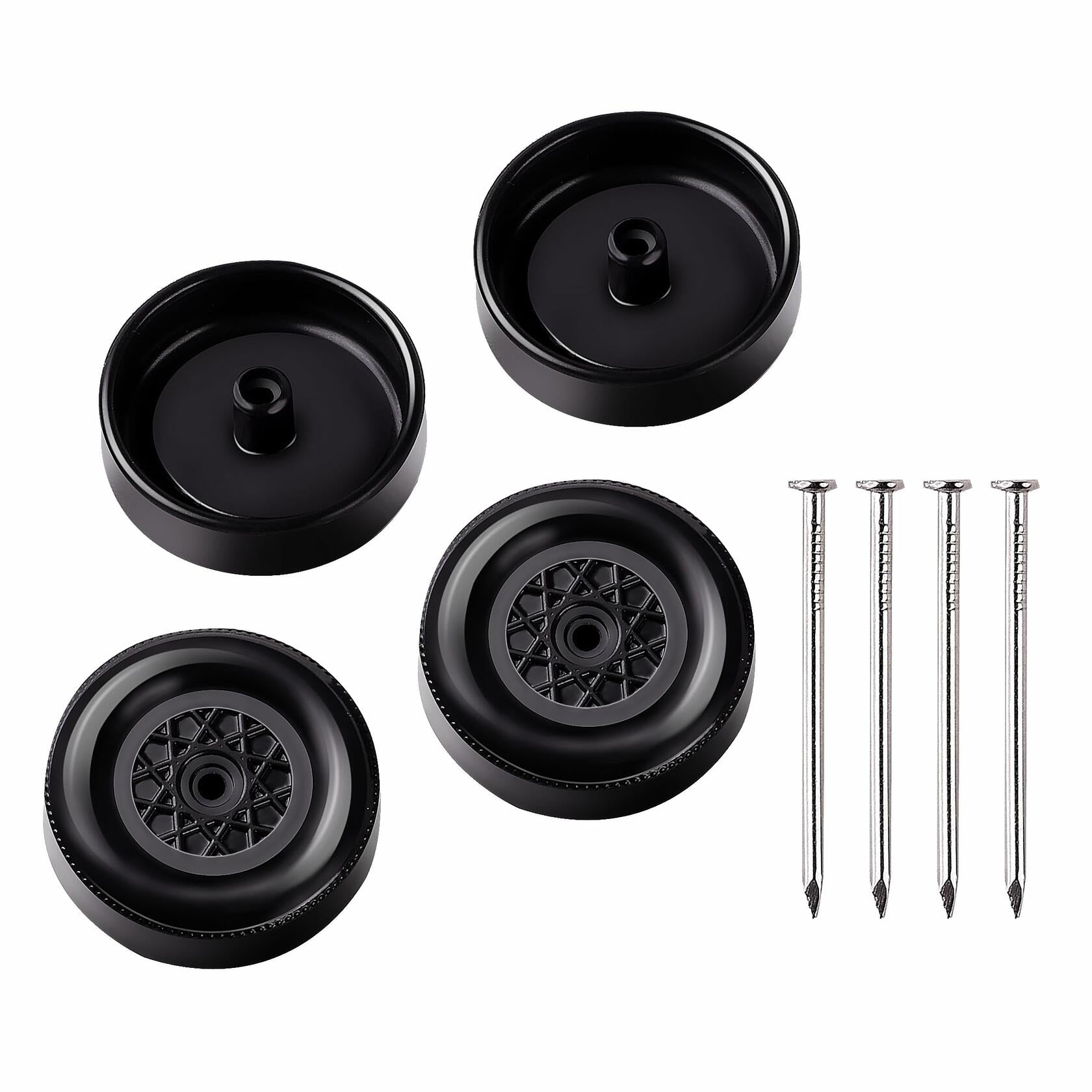 SeDeplacer Polished Axles & Prepped Wheels Kit 4Pcs Axles 4Pcs Wheels