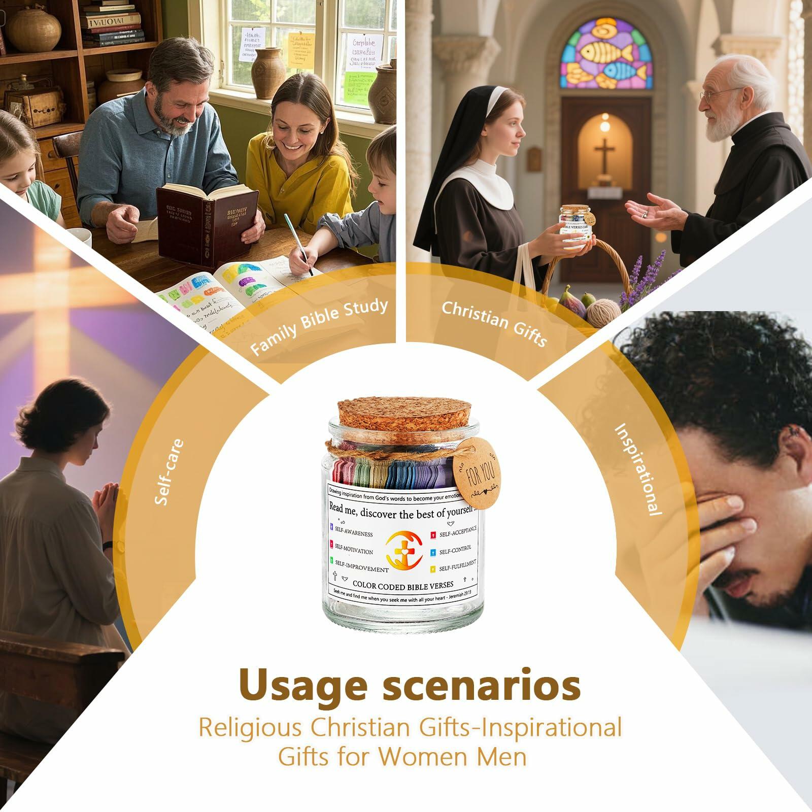 Prayer Cards Bible Verse Jar Spiritual Christian Gift Personal Growth