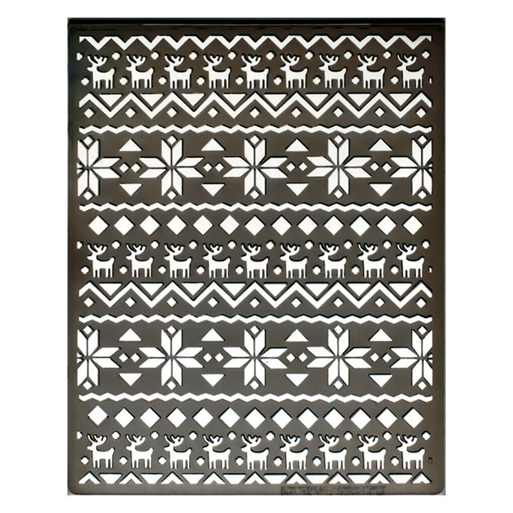 DDOUJOY Snowflake Deer Christmas Plastic Embossing Folder for Card Making