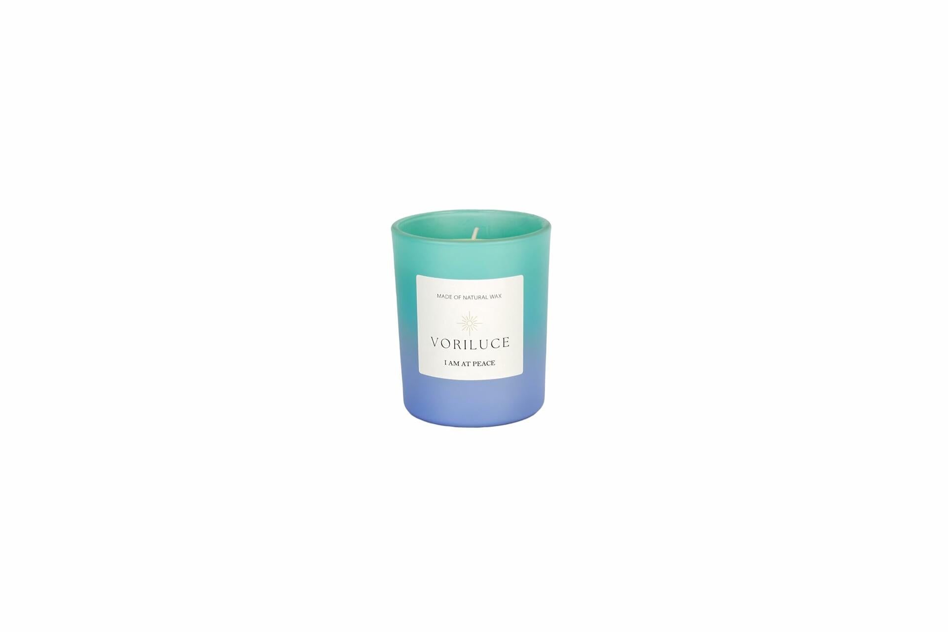 Voriluce Intention Scented Candle I AM at Peace Blue Lily 5.3oz Soy Wax