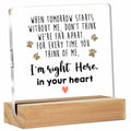 GTGIC Dog Memorial Gifts Clear Acrylic Desk Sign 4x4 Inches Polychrome