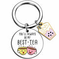 WXCATIM Best Friend Keychain Funny Friendship Gift Small Silver