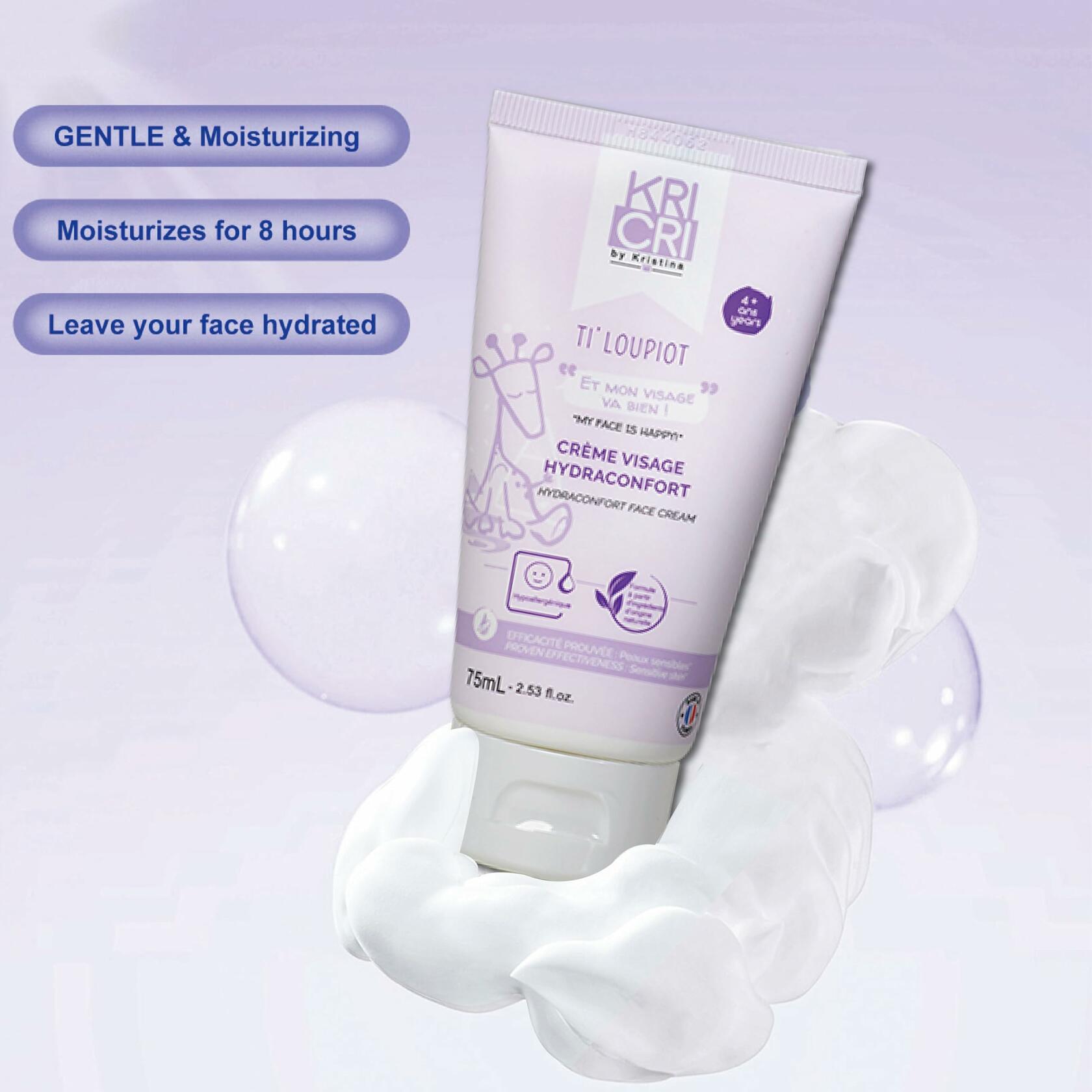 Kricri Children Face Moisturizer Plant Based for Dry Sensitive Skin