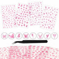 kikonoke 3D Butterfly Nail Stickers Laser Pink Sun Moon Star 4 Sheets