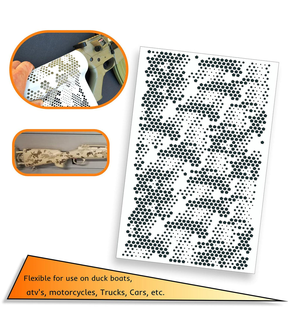 Mylar Camo Stencils Camouflage Gun Paint RC Mask Model Pentagon X – Camo