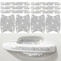 MUPEAK Car Door Handle Protector 10PCS White Sparkling Rhinestone Universal