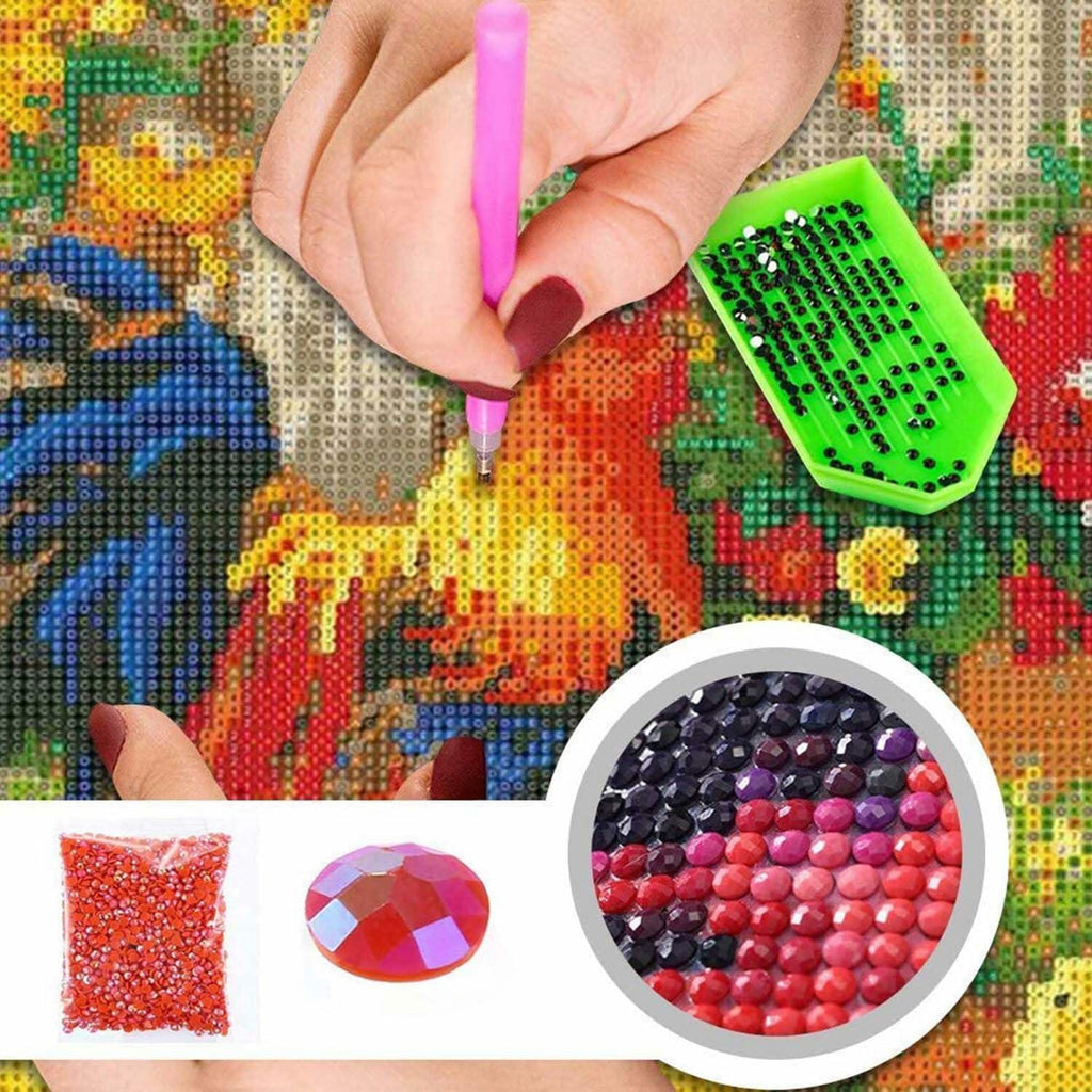 LYKEJI Butterfly Diamond Painting Kit 11.8x15.7 Inch Colorful 5D Full Round