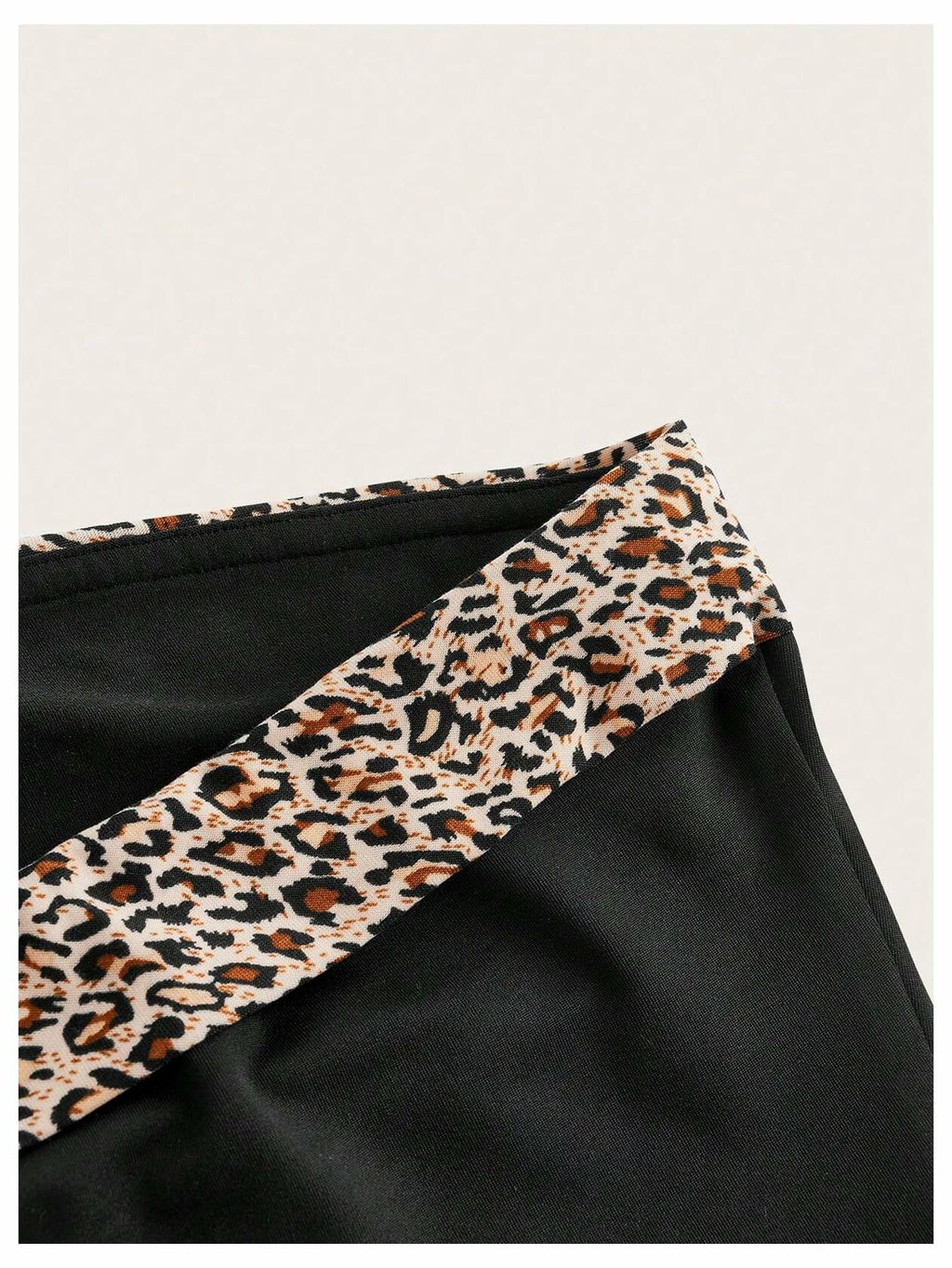 BEAUDRM Women's Leopard Crop Tube Top Strapless Sleeveless Black Size L