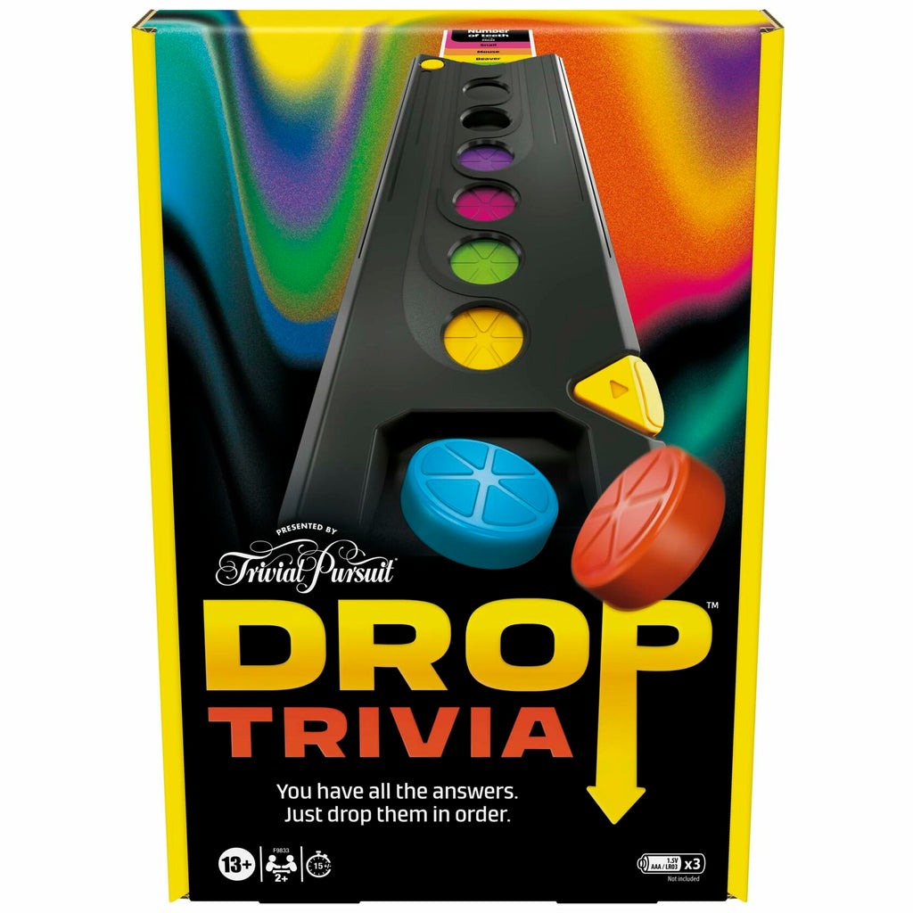 Drop Trivia Game | Electronic Party Game with Voice and Sounds | Ages 13+ | 2 or