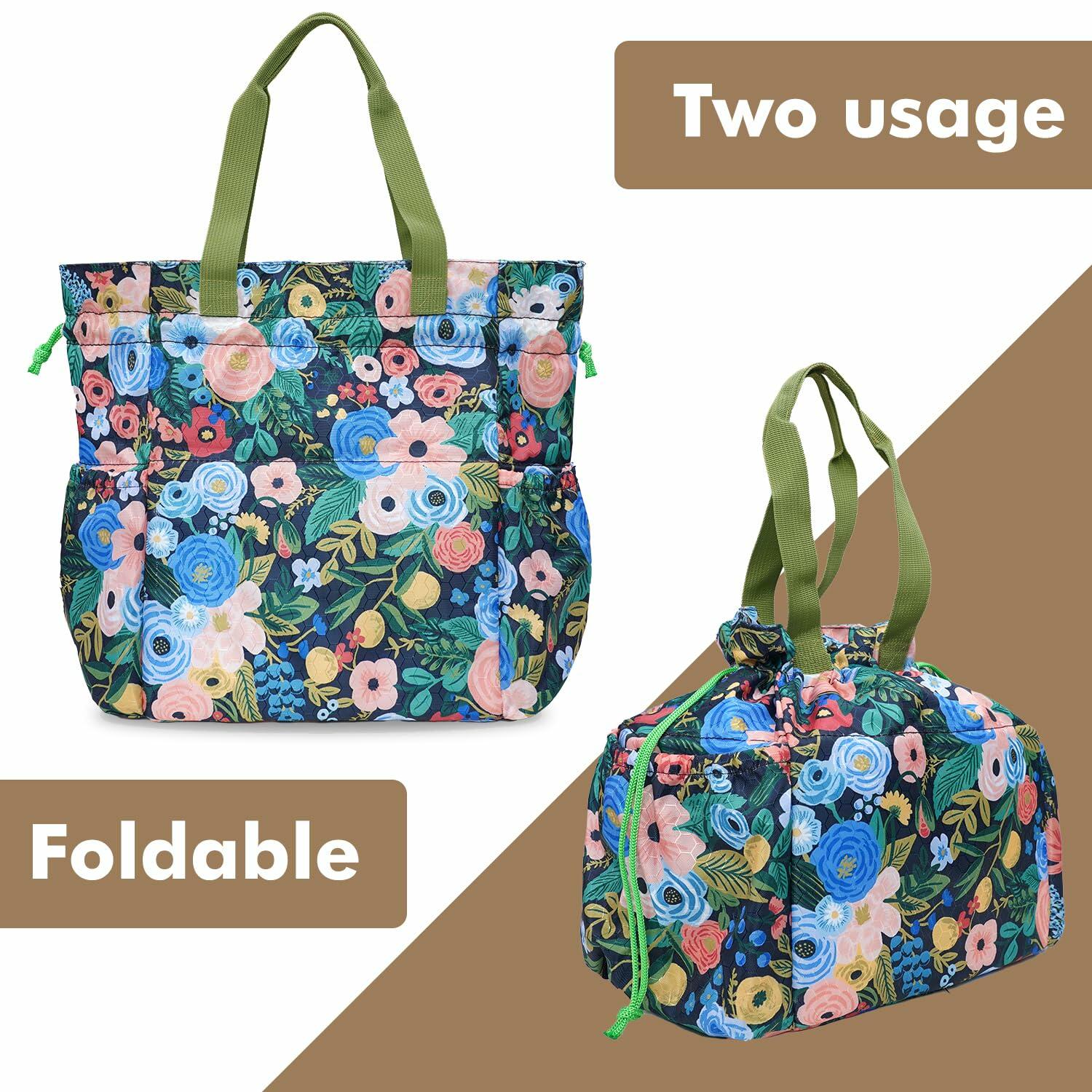Insulated Lunch Bag for Women Drawstring Reusable Work Office Large Box