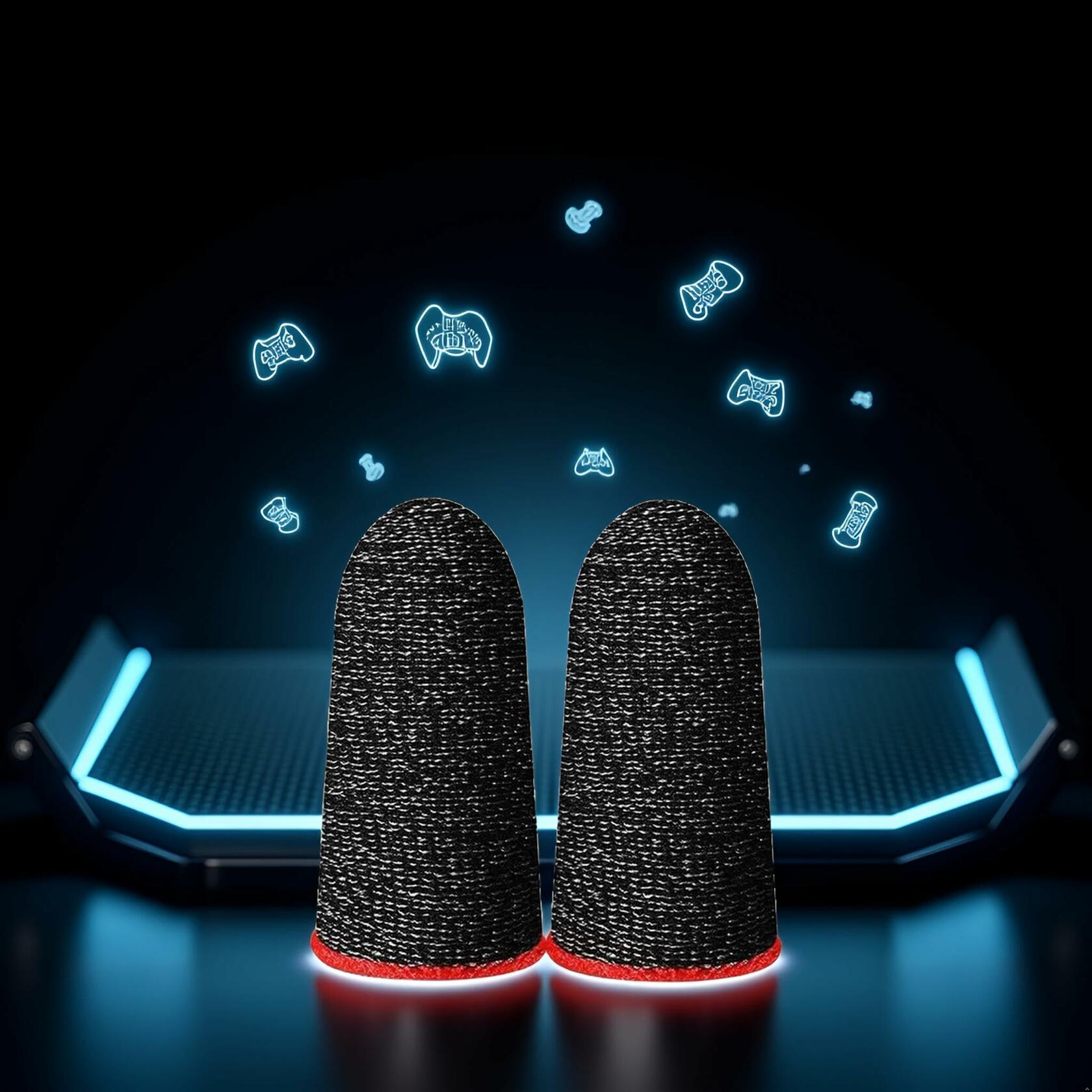 Galepromot 6pcs Gaming Finger Sleeves Anti-Slip Mobile Game Thumb Gloves