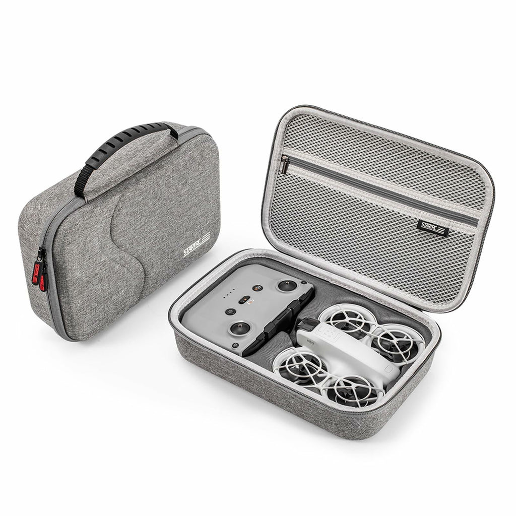 LiweiNova Portable PU Leather Case for DJI Neo Fly More Combo Black