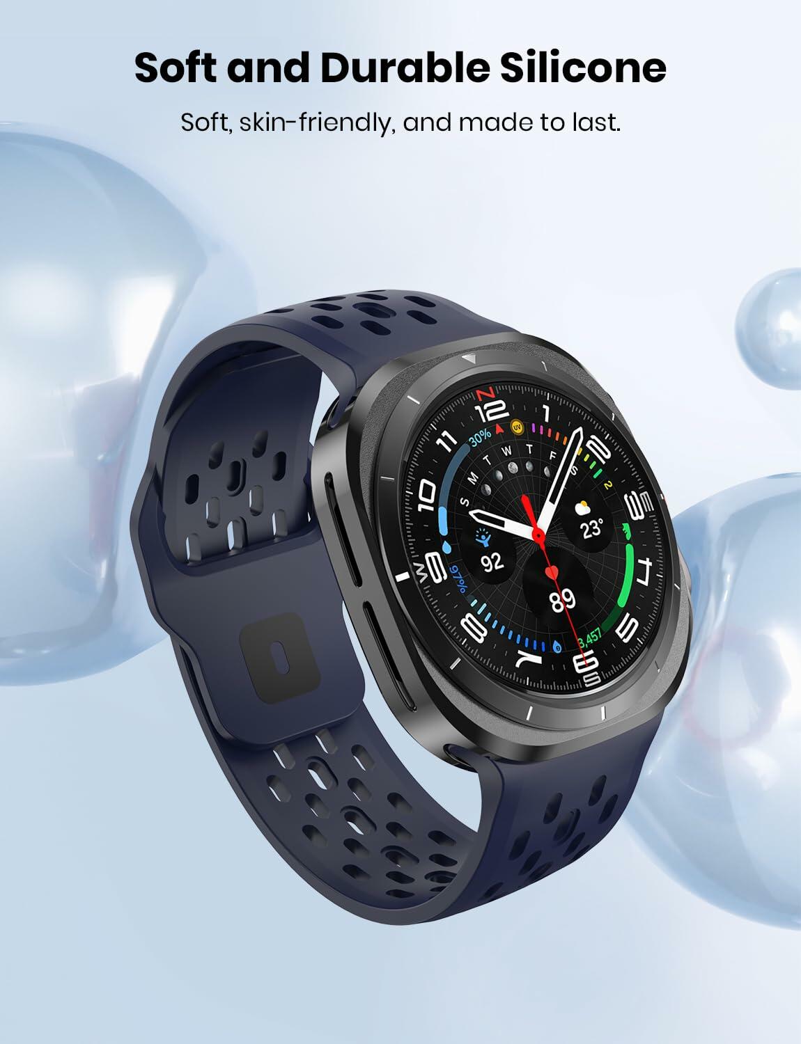 3 Pack Silicone Sport Band for Samsung Galaxy Watch Ultra 47mm