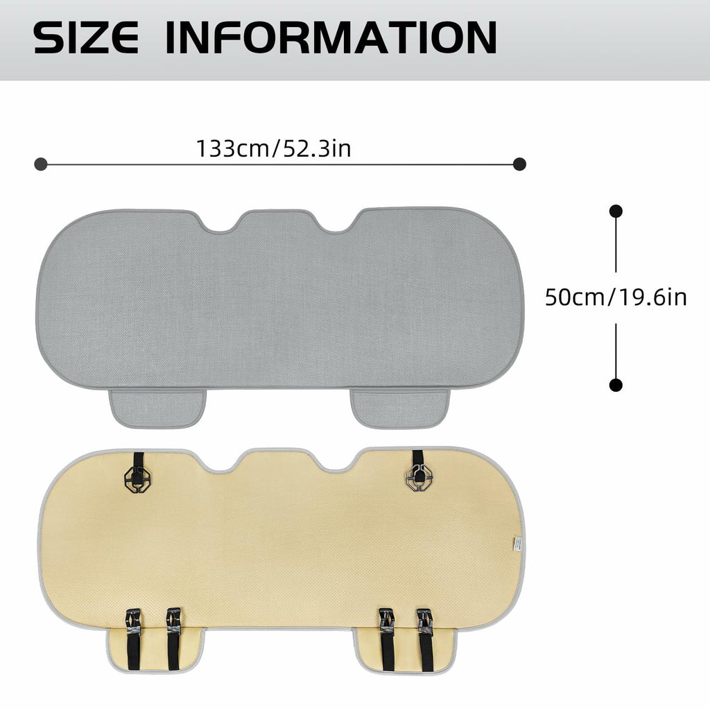 SanQing Universal Rear Car Seat Cover Cotton Linen Cushion Gray Rear
