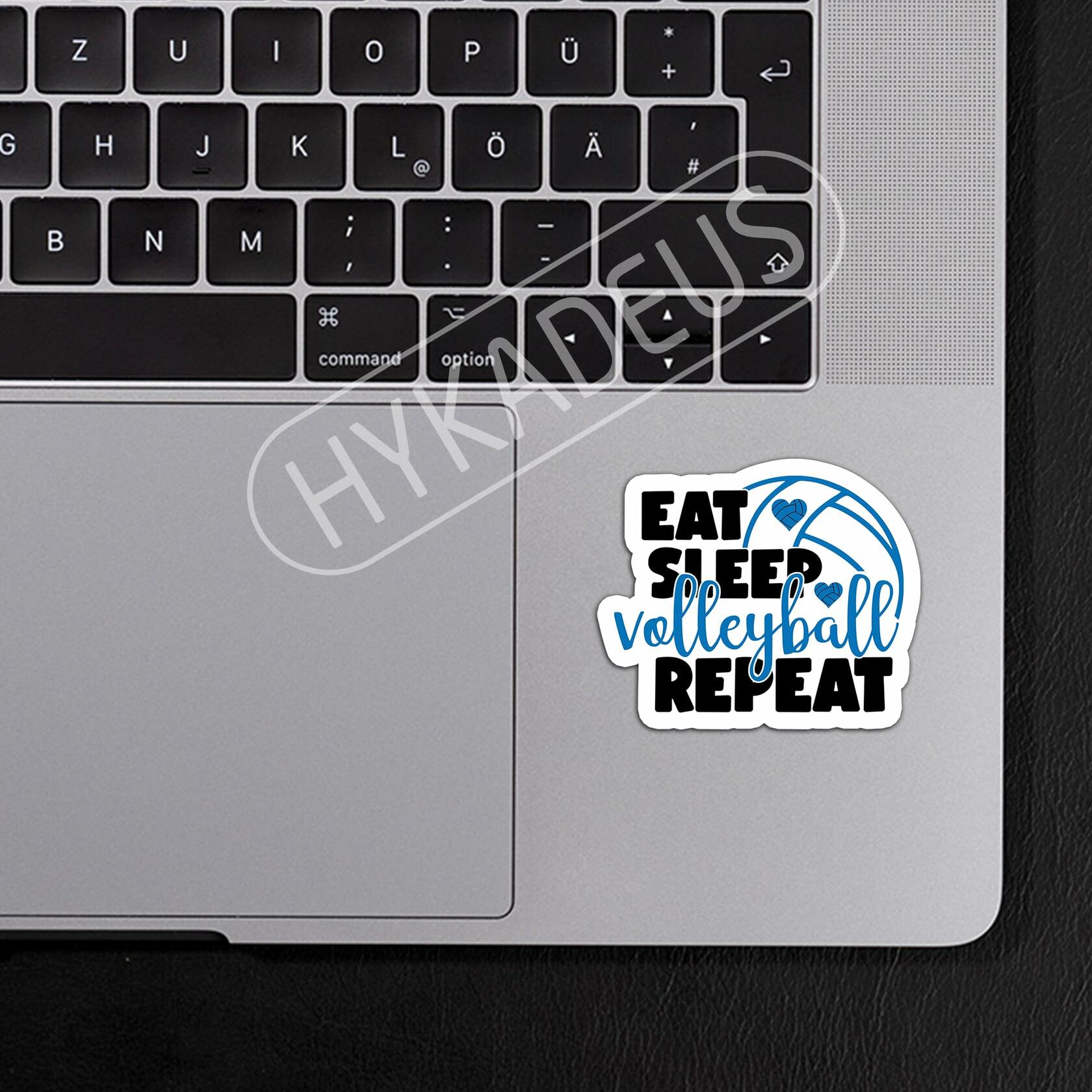 HYKADEUS Funny Volleyball Stickers 3"x2.2" Waterproof Vinyl Decals 3Pcs Retro
