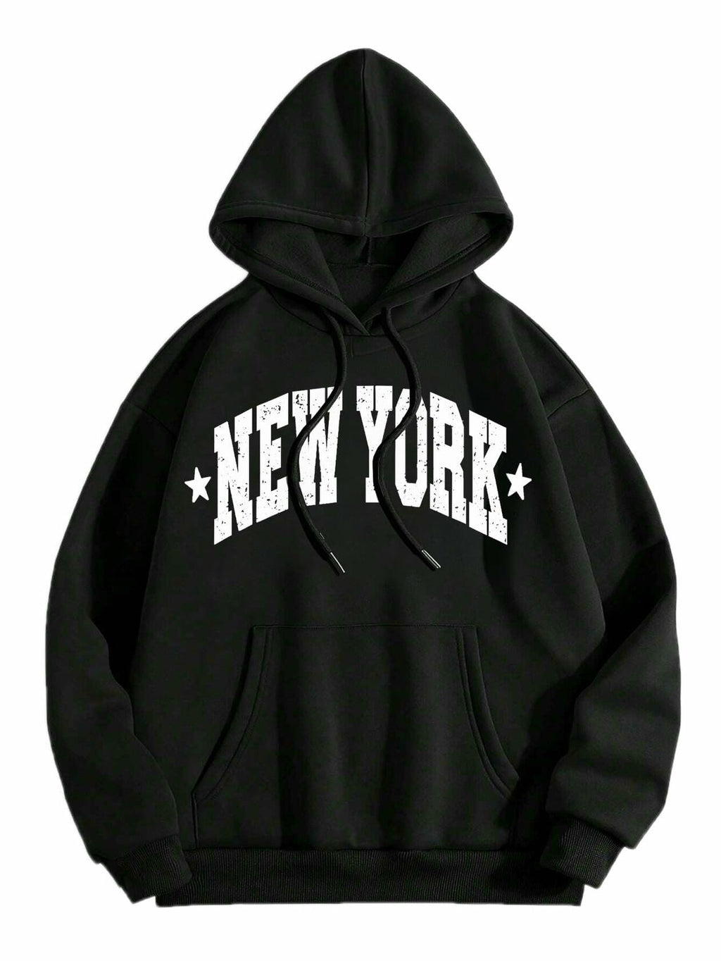 LilyCoco Women's Oversized Graphic Hoodie Sweatshirt Black Size L
