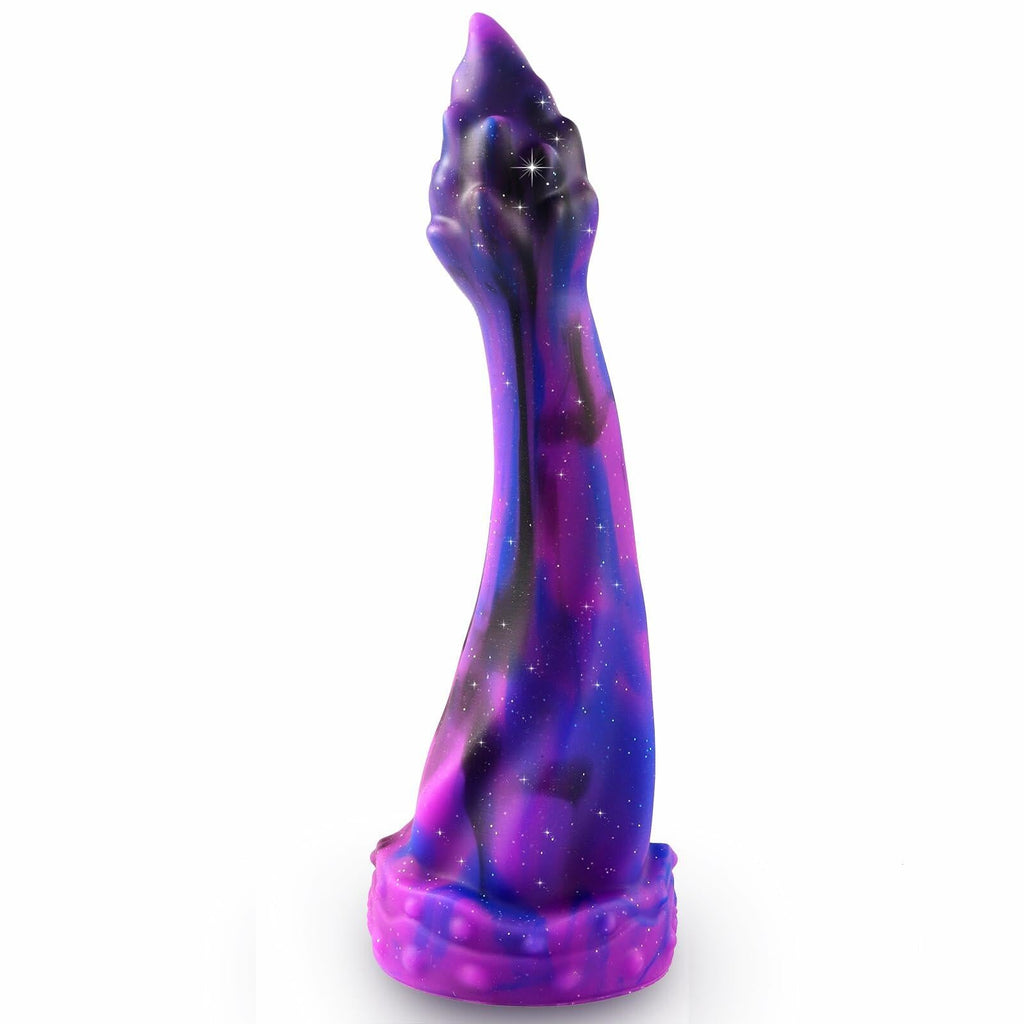 HISDOJIP 7.7in Liquid Silicone Dragon Anal Plug Trainer Purple Suction Cup