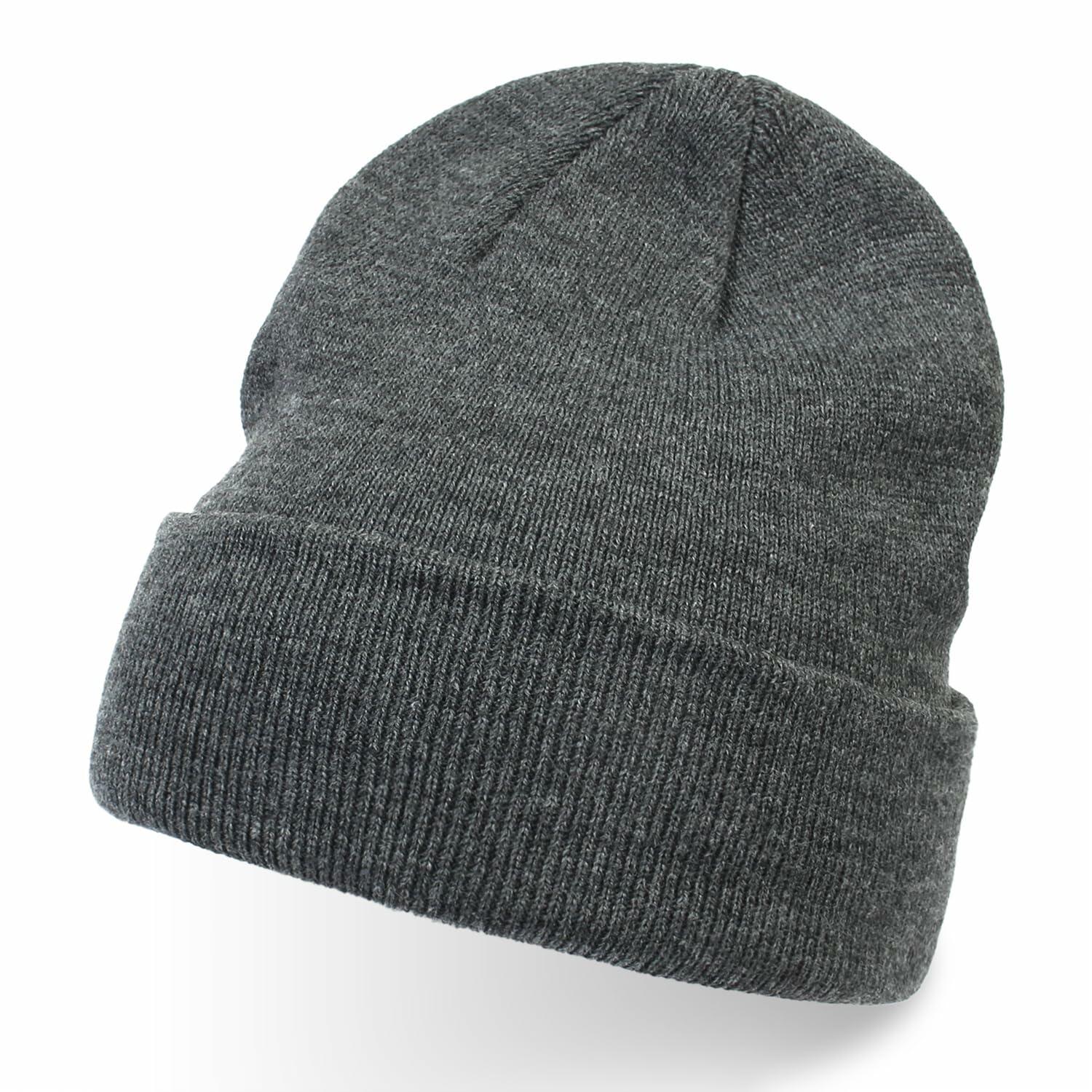 Zion Praiser 2PCS Family Beanie Hat Winter Knitted Warm Dark Gray