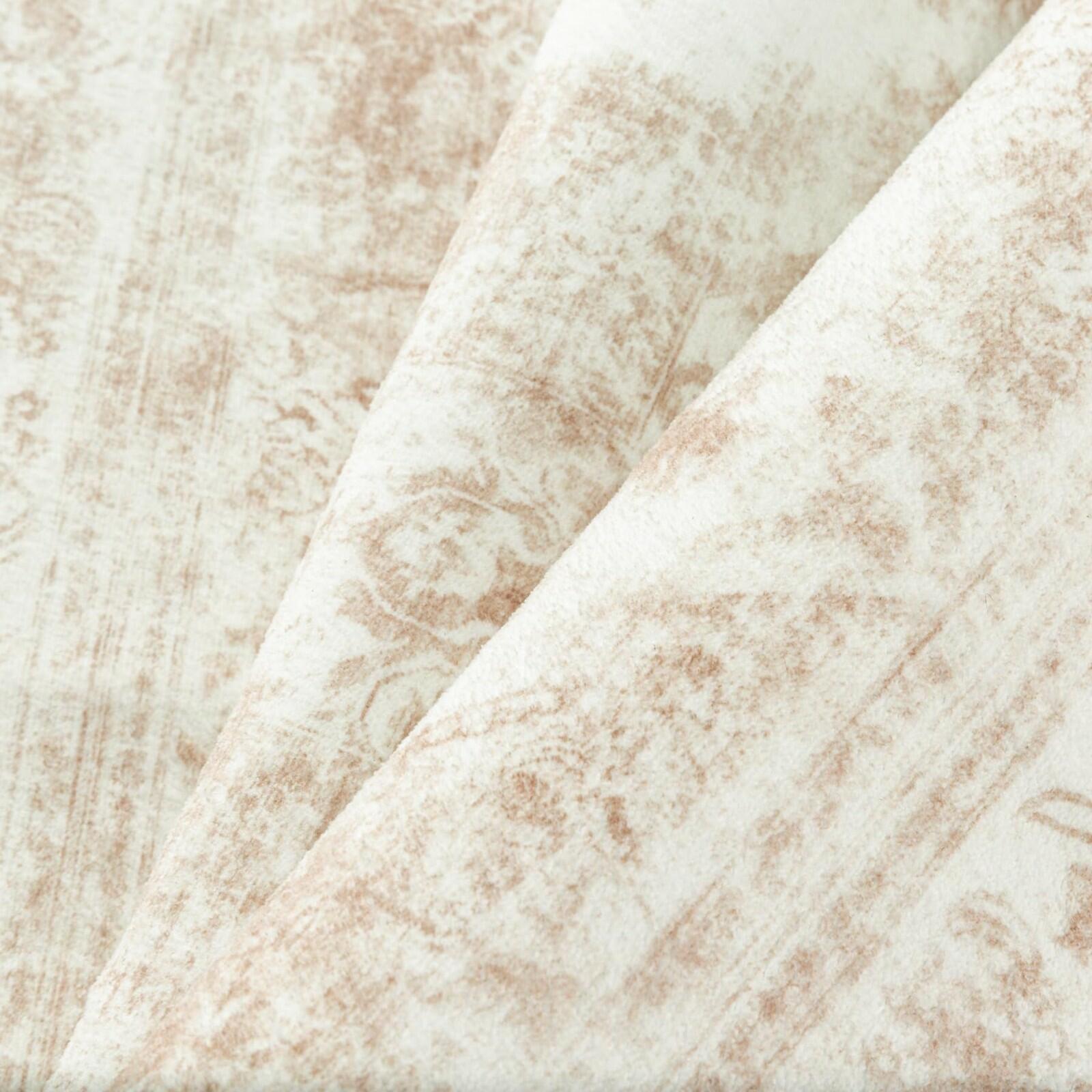 PureCozy 3x5 Taupe Vintage Floral Washable Low Pile Area Rug Classic