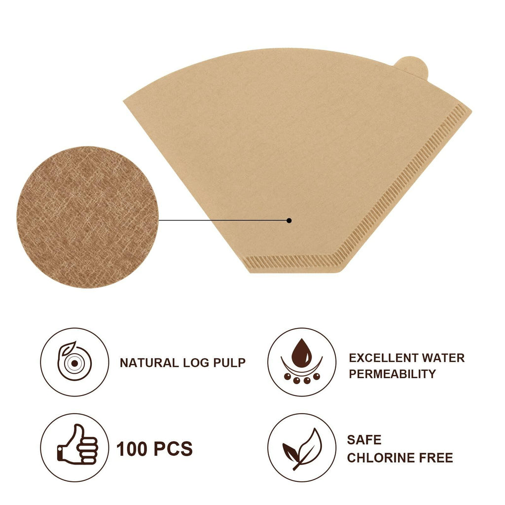 BRIKINTE Disposable Coffee Filters for Ninja DualBrew #4 Cone 200 Pcs