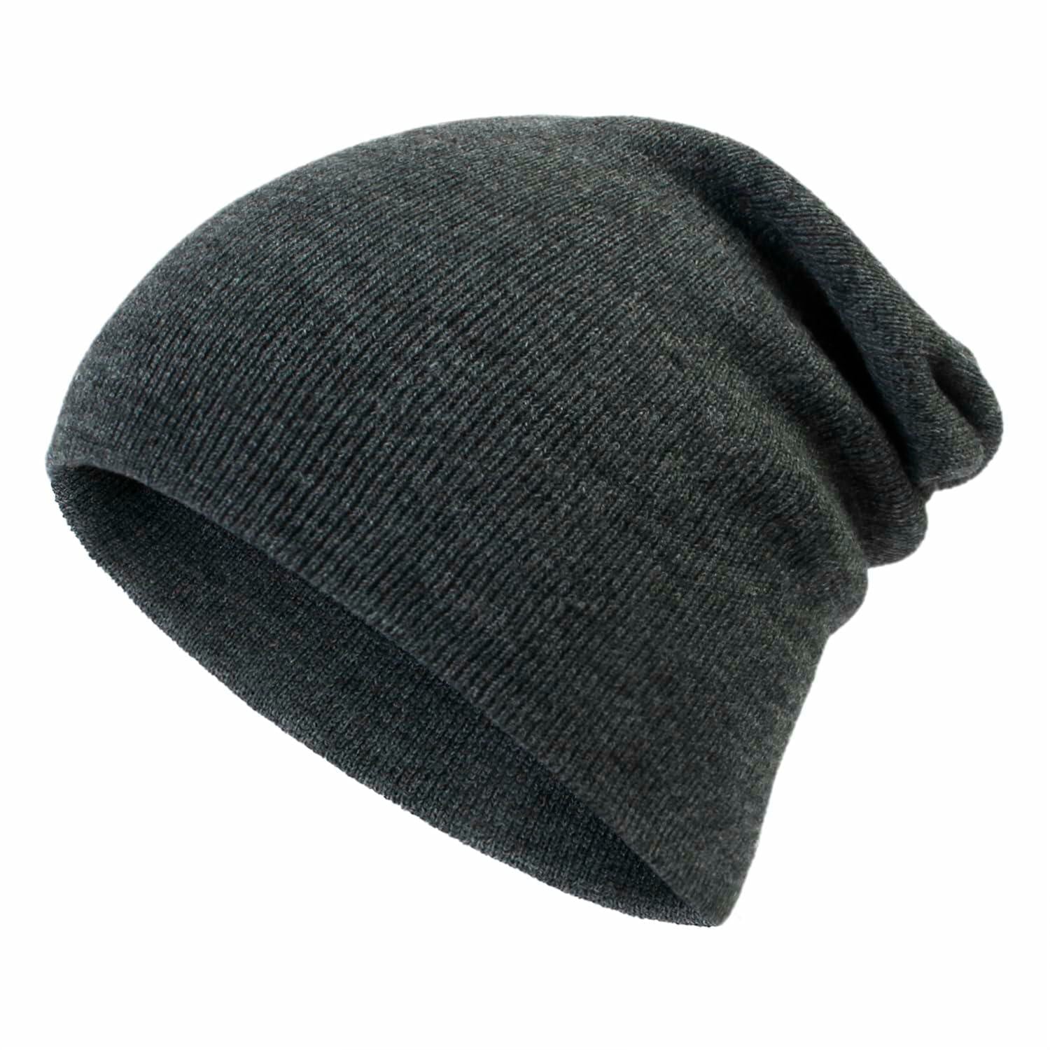 Zion Praiser 2PCS Family Beanie Hat Winter Knitted Warm Dark Gray
