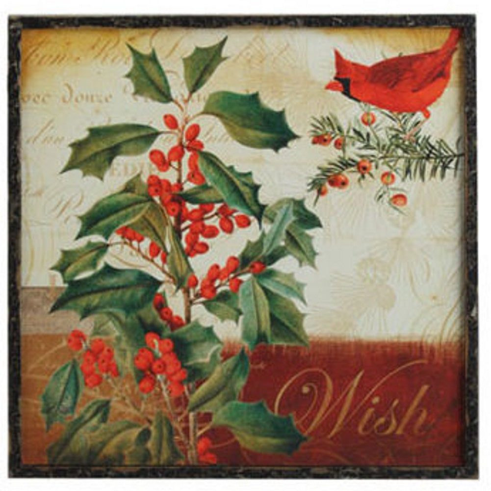 Cardinal And Amaryllis Wall Art