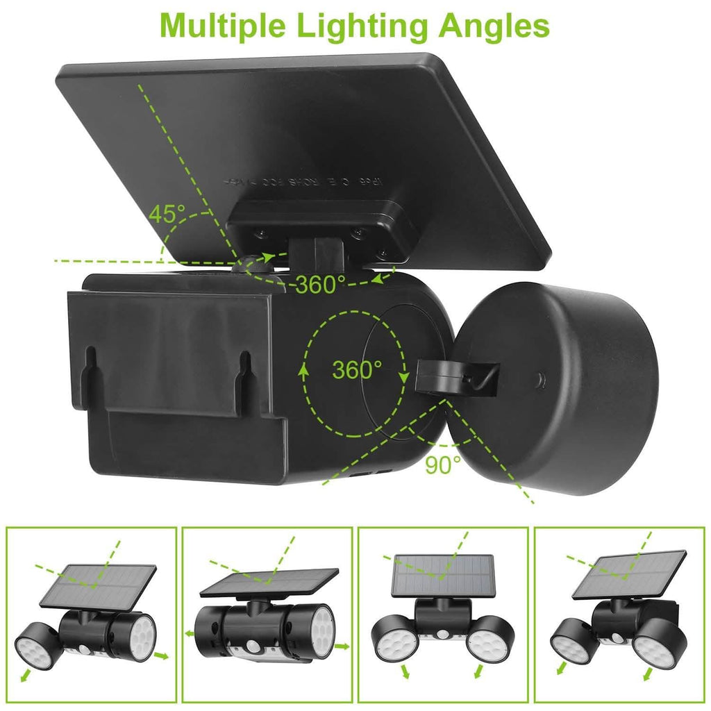 Outdoor PIR Motion Sensor Dusk To Dawn Solar Wall Lamps IP65 Waterproof