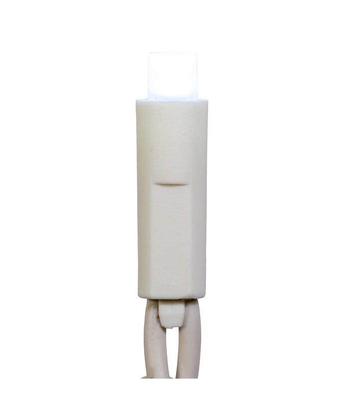 50-Light 5mm Cool White Frosted LED White Wire Light Set